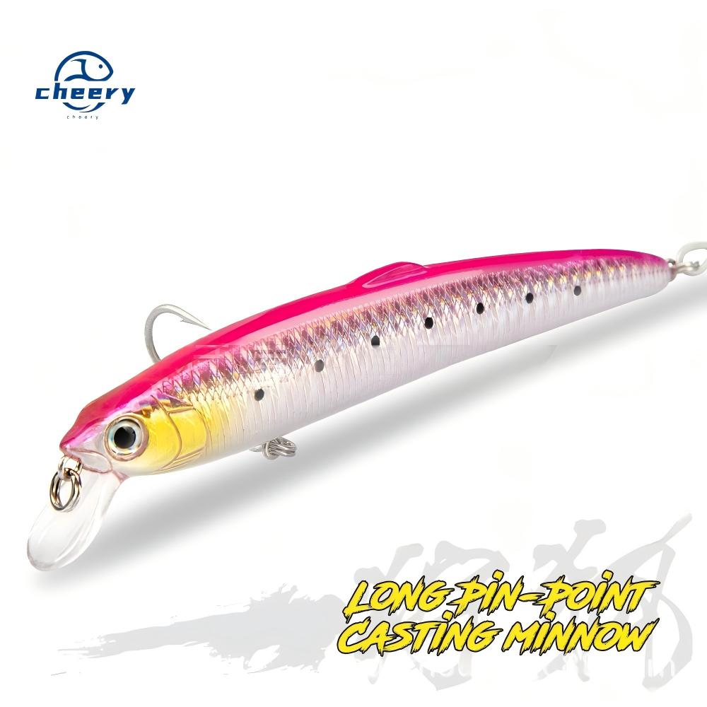 CHEERY Sale Stainless Steel Hard Baits Long-Casting Floating Minnows VMC Hooks Twitch-and-Pause Action Multiple Colors – Minnow – view 1