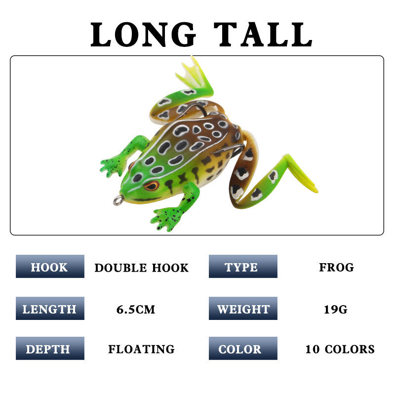 CHEERY Wholesale 19g Hard Floating Fishing Frog Bait Topwater Artificial Bufonid Toad Lure Lake Stream Zander Ocean Boat River – Frog – view 4