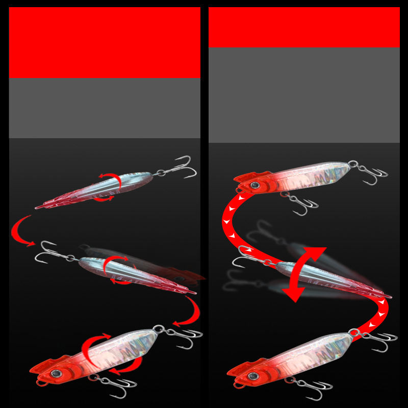 CHEERY Half Stick Sinking Pencil Lure, Extra Long Cast Slow Sinking Slow Retrieve Bait with Crest for Topmouth Culter – Pencil – view 5