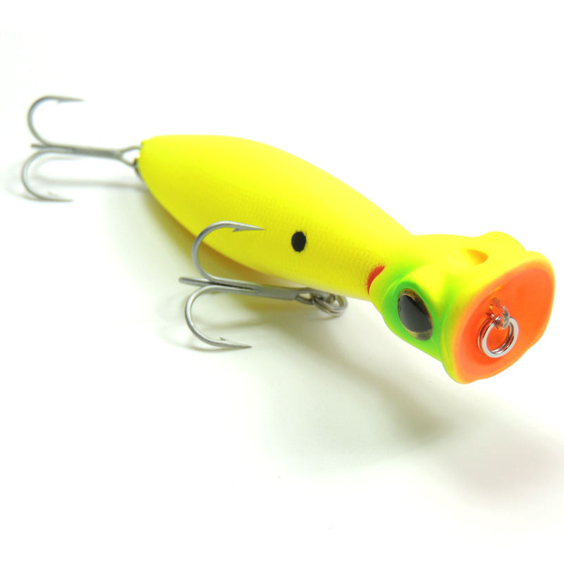 CHEERY High Quality 100mm 17g Printed PVC VMC Hook Popper Lure for Bass Action Topwater in River Lake Stream – Popper – view 3