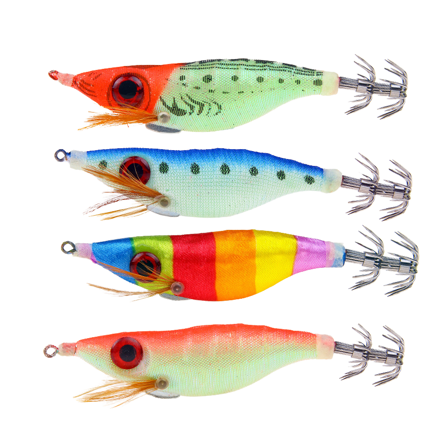 CHEERY Hot Selling Luminous Big Eye Squid Jig, 10cm 9g Feather Bionic Hard Shrimp Lure Fishing Tackle – Wood Shrimp – view 1