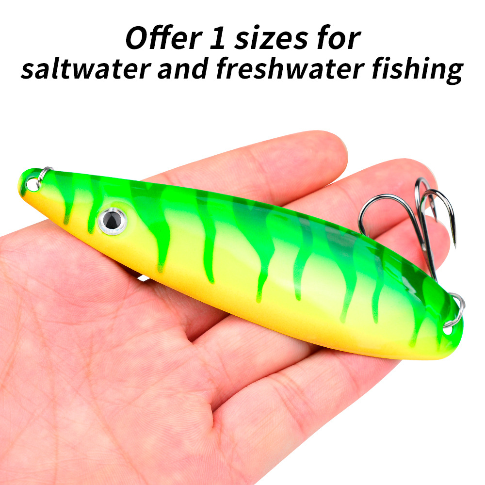 CHEERY 11.5cm 18.5g Willow Leaf Shape Colorful Spinner Metal Jig, Long Cast Universal Fishing Lure for Topmouth Culter & Bass – Metal Jig – view 2