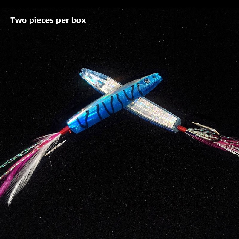 Stainless Steel Bow-Tie Crankbait Lure for Sea Fishing Boat Angling Trolling-Magic Tool Catching Mackerel & Bonito 2 Pack – Hard Lure – view 3