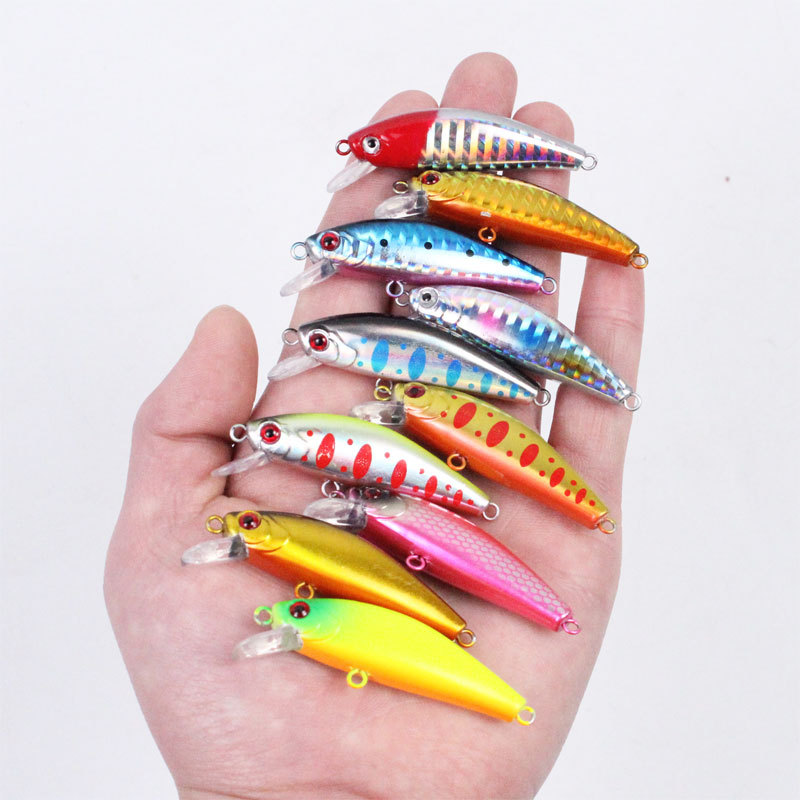 CHEERY Artificial Hard Bait Lure Multicolor 56 Mm1.3g Round-Head Sinking Minnow Short Lip Lead Insert Treble Hook Sea Fishing – Minnow – view 5