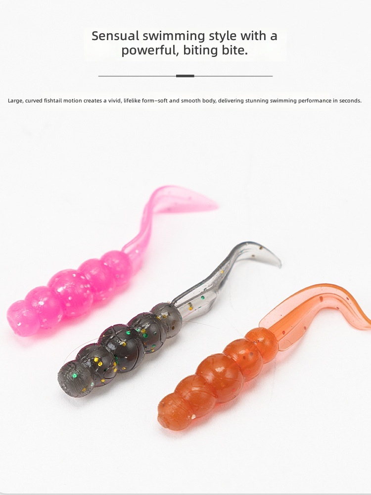CHEERY Scented Soft Lures for Bottom-Fishing Leaf-Tail Floating Lures 20-Piece Pack Hooks Mandarin Fish Bass Soft Baits – Soft Lure – view 4