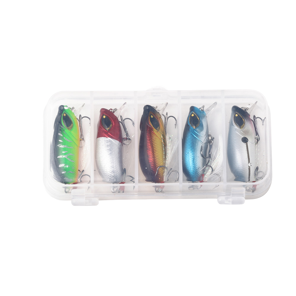 6 Colors 3D Vibration Metal Jigging Lures 55mm 7g-20g Bass Trout Marlin Saltwater Fishing Lures with Hooks – Hard Lure – view 1