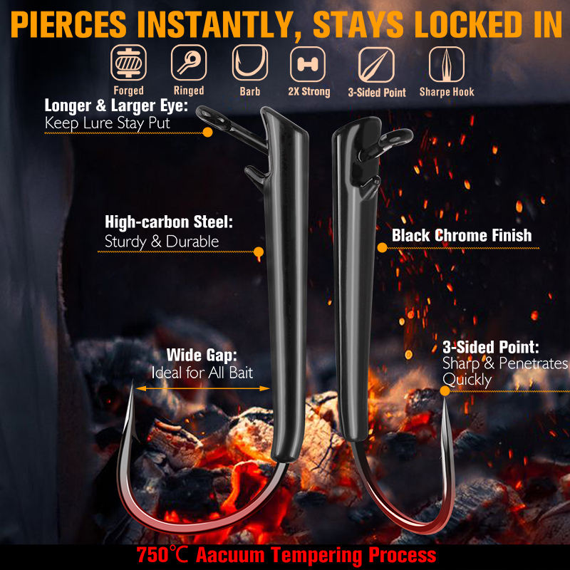 CHEERY Anti-snag Ozark Rig Micro Jig Head Hooks, Snag Resistant Ozark Jig for Outdoor Rock Fishing – Fishhook – view 2