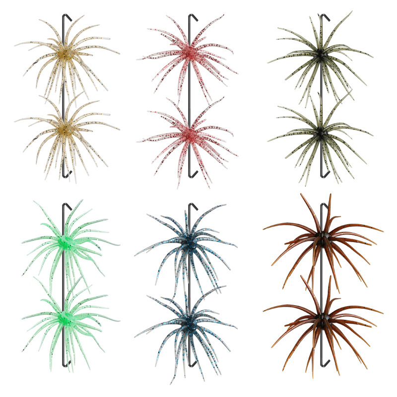CHEERY Factory Wholesale Boxed Soft Sea Urchin Lures Lifelike TPE Floating Crankbaits Saltwater Fishing Black-pit Angling Hooks – Soft Lure – view 5