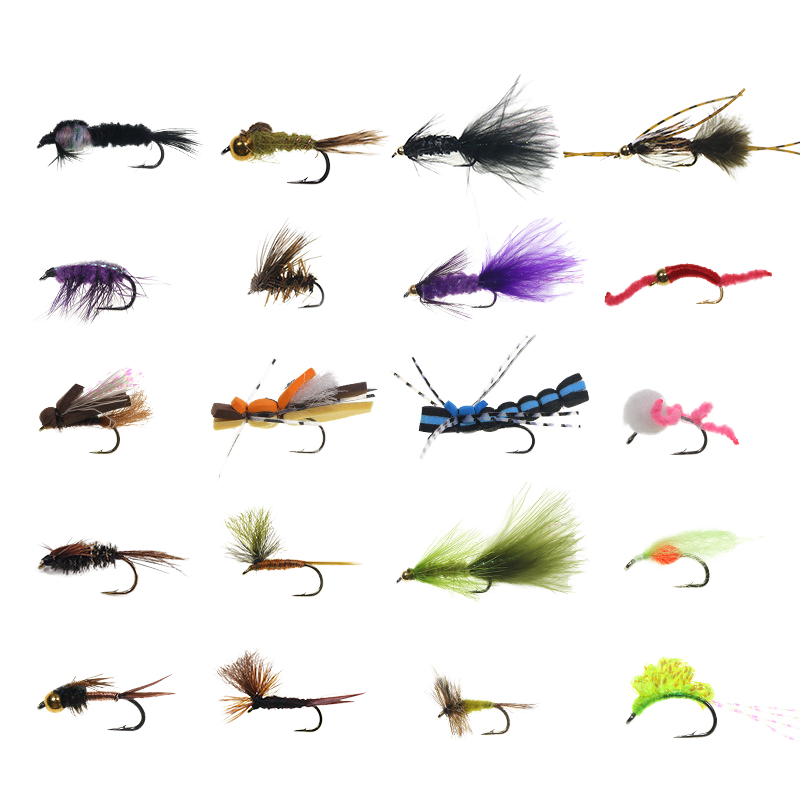 CHEERY New Arrival Cross-border Fly Fishing Lure Set, Bionic Insect Nymph & Dry Flies with Tungsten Bead Head, Equipped Fly Box – Hard Lure – view 1