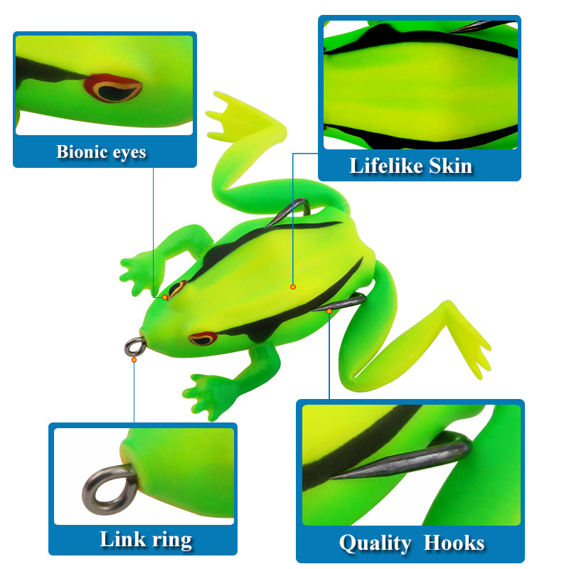 New Cross-border Soft Toad Frog Lure 6.5cm 19g with Premium Storage Box, Artificial Bait for Snakehead Fishing – Fishing Lure – view 4