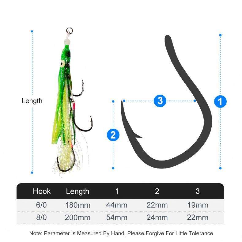 CHEERY J18+HK025 100g 150g 200g 250g 300g Saltwater Fishing Metal Jigging Lure Inchiku Hard Metal Jig Bait with Squid Skirt Hook – Metal Lure – view 2