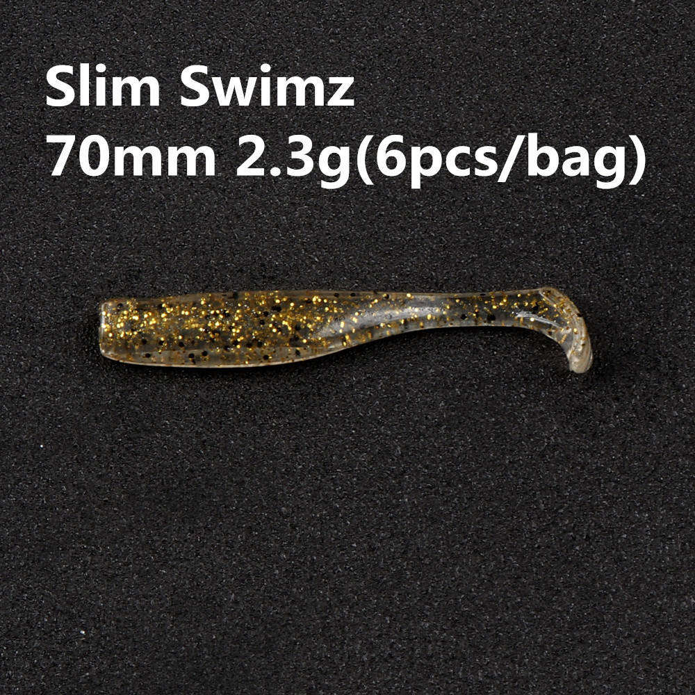 Cheery New Arrival TPR 70mm 2.3g Soft Fishing Paddle Tail Lure Slim Swim Bait T Tail Trout Lure – Worms & Grubs – view 5