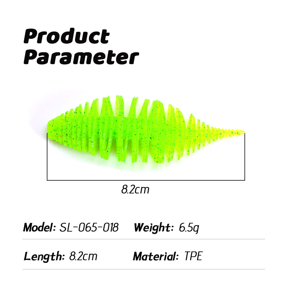 Cheery Hot Sale 8.2cm 6.5g Bellows Gill Soft Worm Fishing Lure Texas Rig Artificial Bass Pike Silicone Baits – Worms & Grubs – view 4