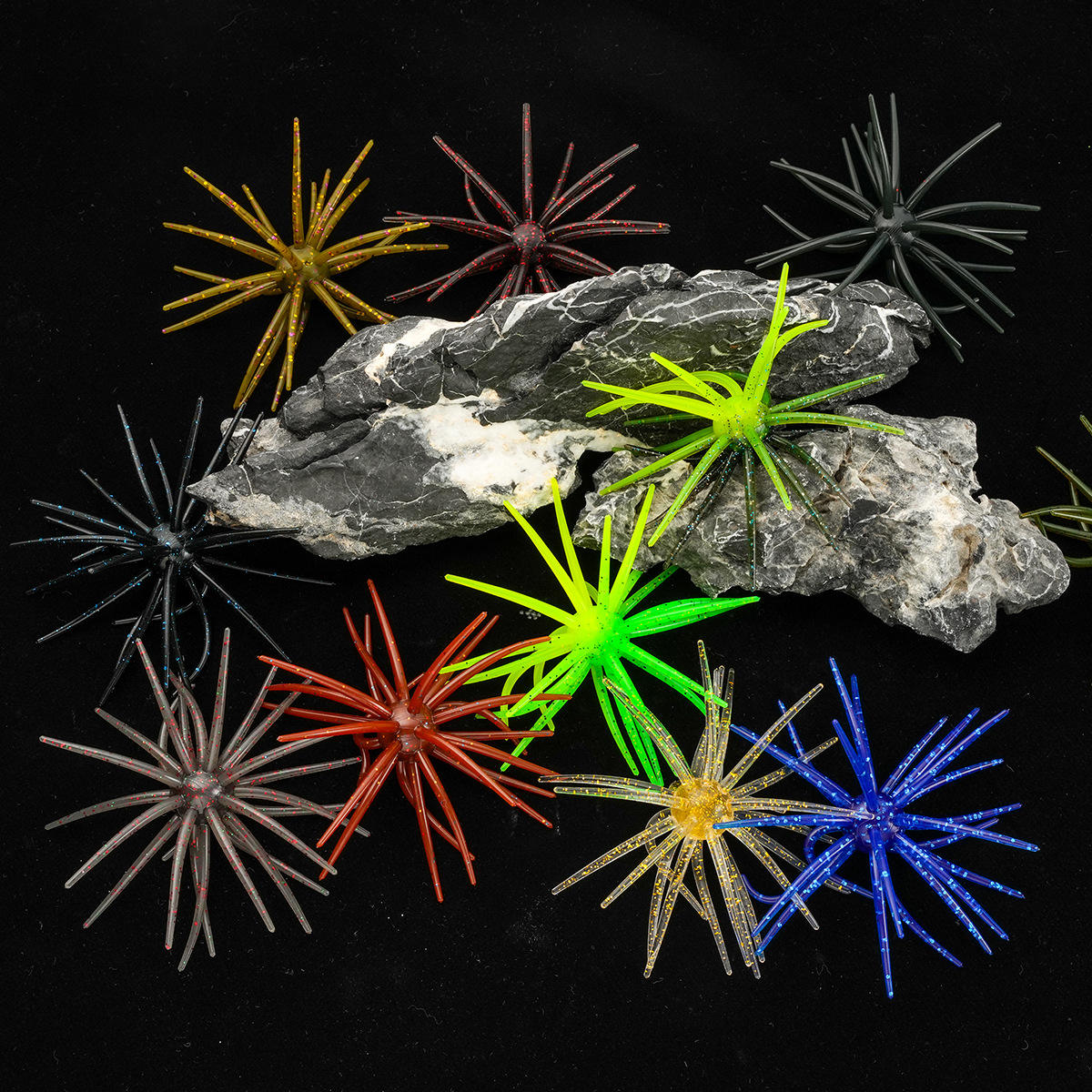 CHEERY Cross-border TPE Soft Bait Lure-Floating Black-Pit Water Bladder Ball & Sea Urchin Shapes WithoutHooks Boxed Packaging – Soft Lure – view 4