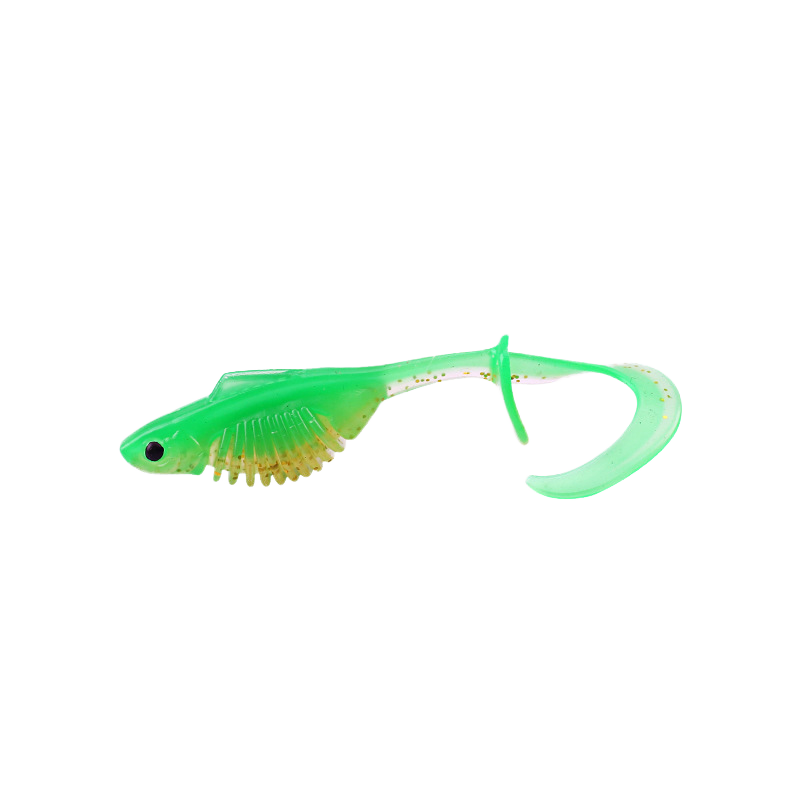 Curly & T Tail Soft Worm Lures with Two Swimming Actions, Micro Artificial Bait for Bass and Topmouth Culter – Hard Lure – view 1
