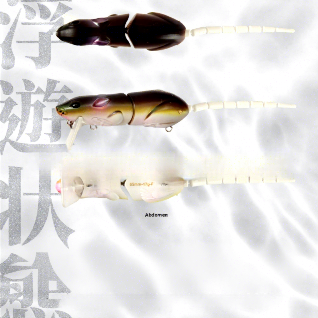 Lure Mino 3D Bionic Mouse Artificial Hard Bait Multi-Section 85mm 17g Ultra-Realistic Swim Action for Snakehead Bass – Hard Lure – view 3
