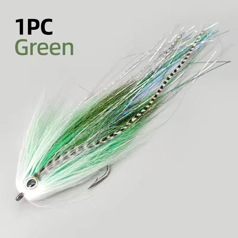 Multi-color Big-eye PVC Imitation Bait with Streamer, Mid-water Trout Fly Fishing Lure, Durable High Carbon Steel Fly Tackle – Hard Lure – view 3