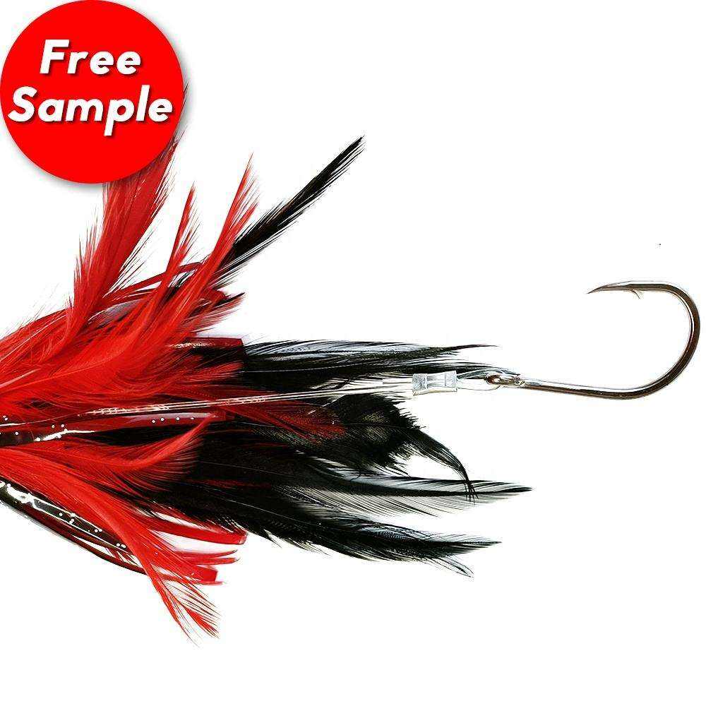 High Quality Wholesale OEM 4.5 Inch 0.8 Oz Rigged Rubber Skirt with Real Feathers, Tuna Fishing Tackle – Hard Lure – view 2