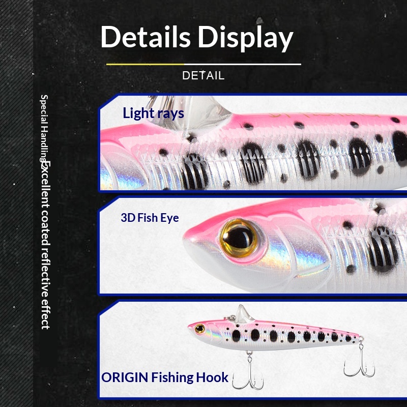 Lifelike Saltwater Trout Fishing Lure Long-Cast Pencil Artificial Hard Bait for River & Ocean Use – Hard Lure – view 4