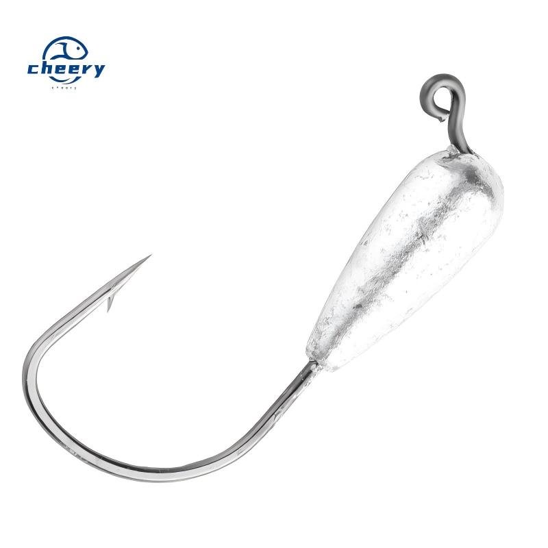 CHEERY High Carbon Steel Jig Head Hook for Soft Worm Lures Fly Fishing River Use Specialized for Mandarin Fish & Sea Bass – Fishhook – view 1
