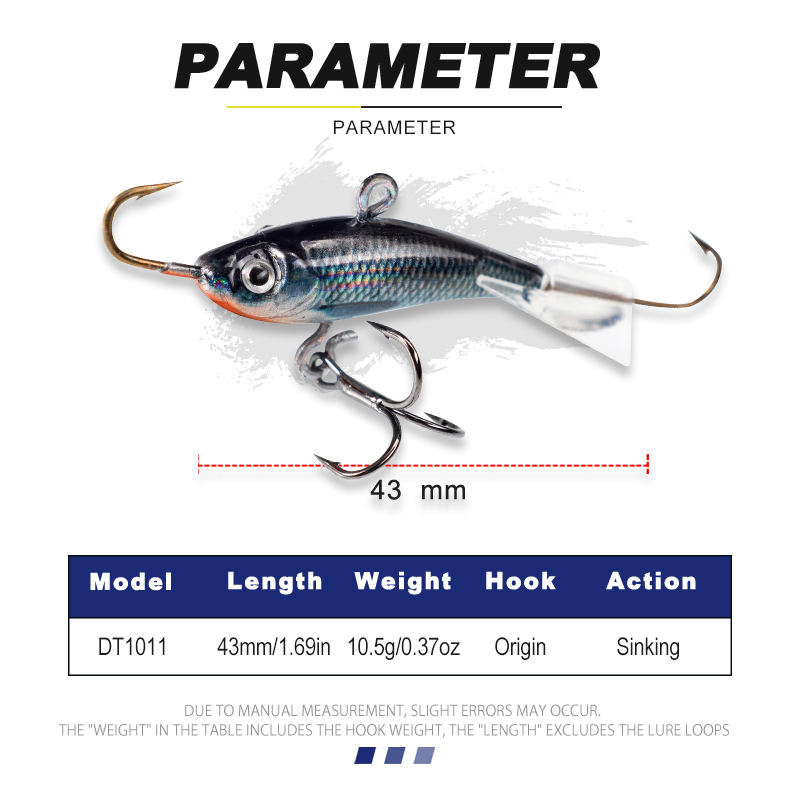 D1 Ice Fishing Balancing Vibration Artificial Hard Bait 43mm/105g Subsurface VIB for Bass Freshwater Fish Without Hooks – Hard Lure – view 2