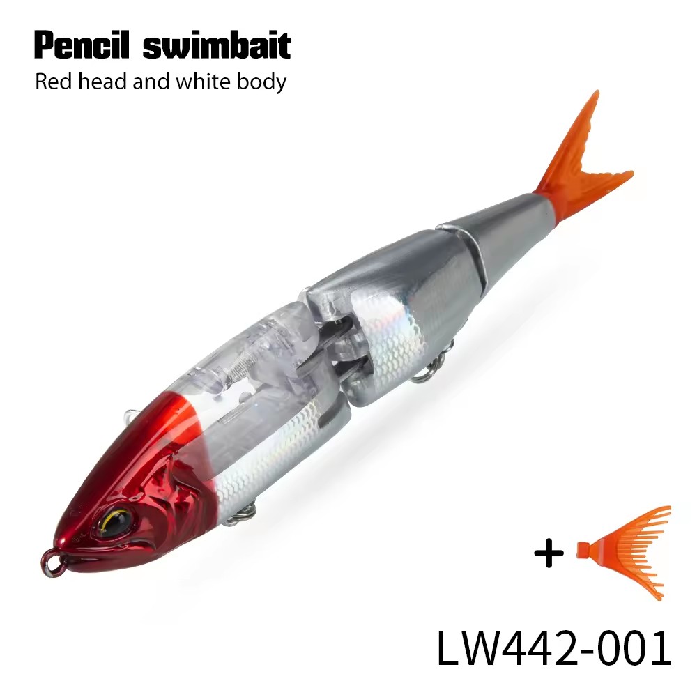 New Bass Saltwater Fish 15g Prey-Inspired Minnow Pencil Long-Cast Floating Multi-Joint Crankbait ABS Artificial Hard Bait Hooks – Hard Lure – view 1