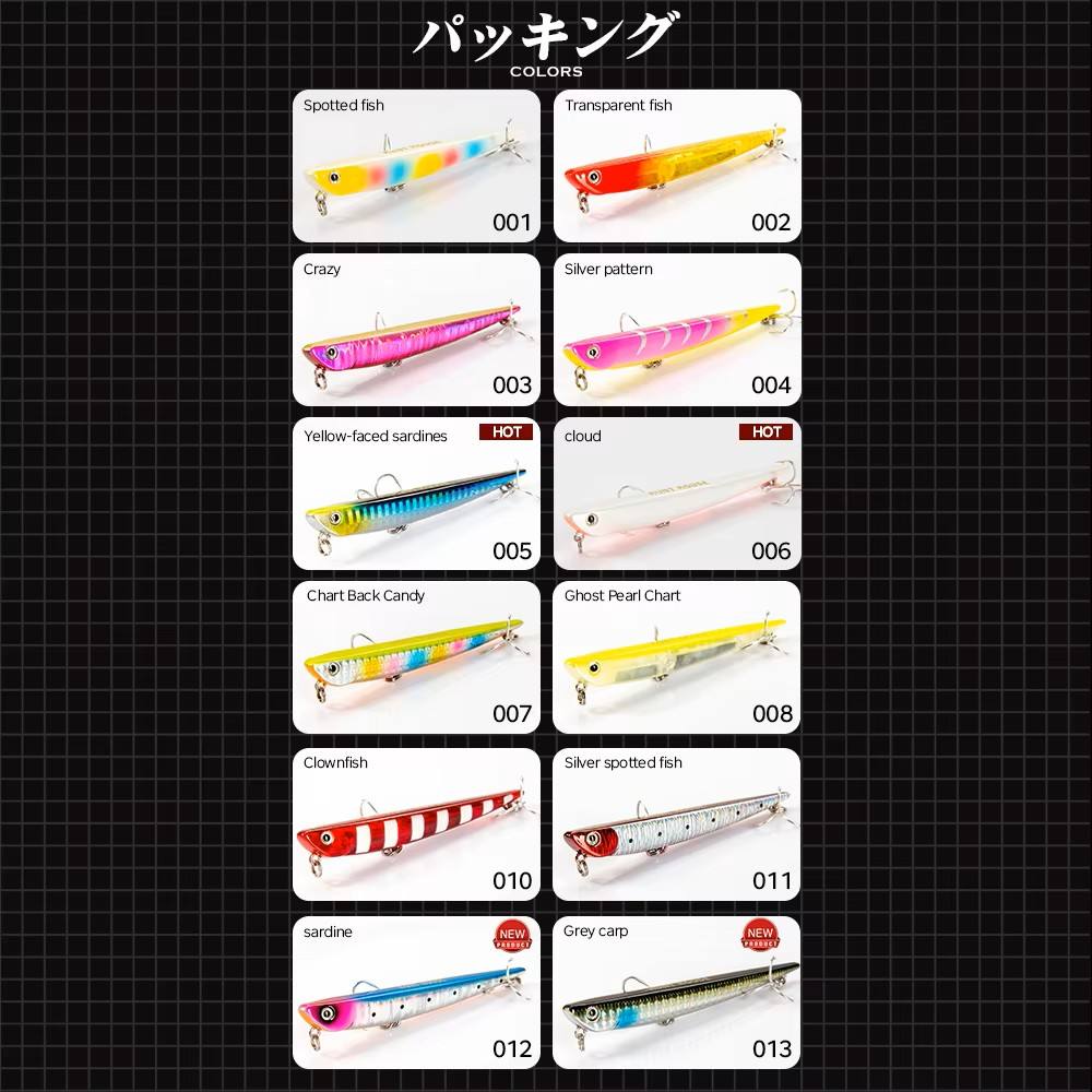 Factory-Direct Supply Bestseller ABS Rainbow Pencil Sinking Crankbaits Artificial Hard Bait 75/99/155mm with Hooks – Hard Lure – view 3