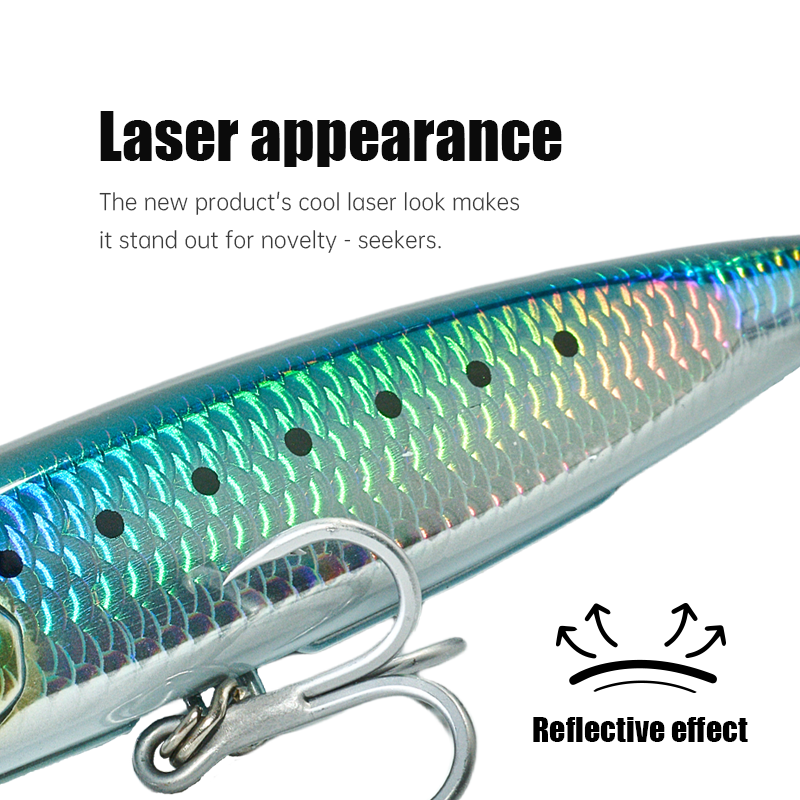 Cheery Swimbait Artificial Hard Bait Rotating Tail Popper Lure for Ocean Boat Fishing Printed ABS Material – Popper – view 4