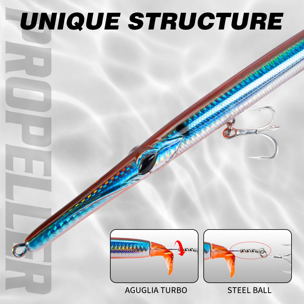 Extra-Long Surface Pencil Lure 225mm/40g Floating Intense Water Disturbance Attract Sea Bass Artificial Hard Bait Saltwater Fish – Hard Lure – view 3
