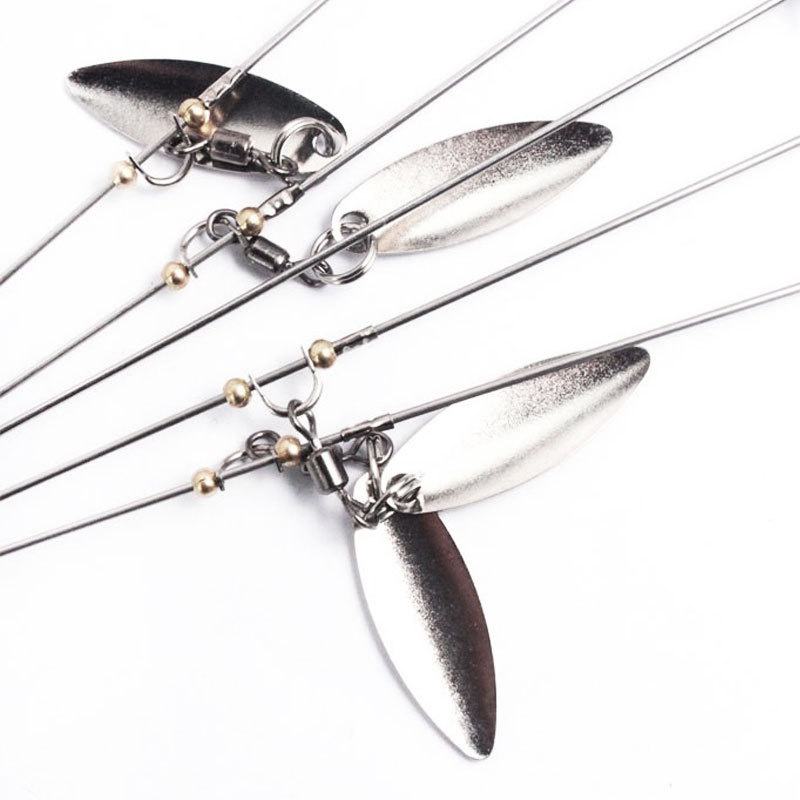 Cheery Jig Heads Fishing Ultralight Tripod Bass Lures Bait Kit Willow Blade 5 Arms Alabama Umbrella Rig for Sea Bass & Salmon – Metal Lure – view 3