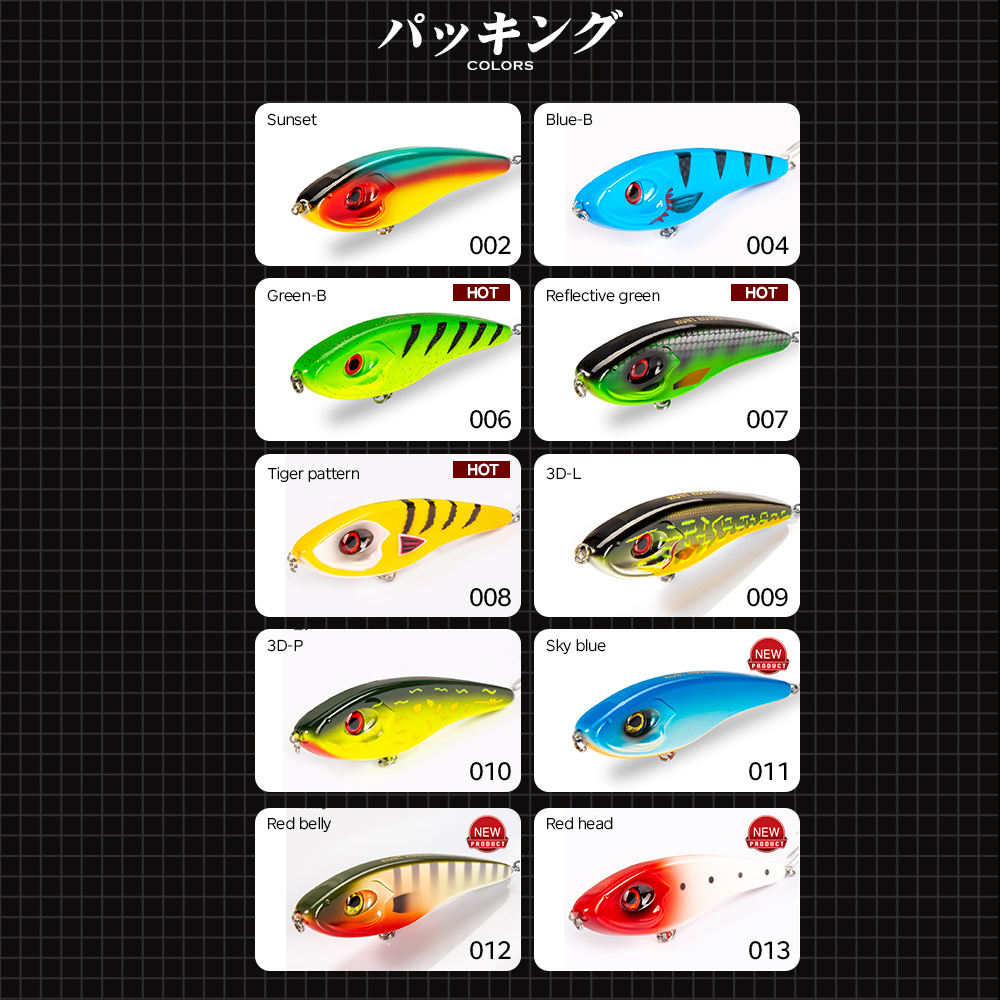 Live Bait Jerkbait Hard Baits Noise Pike Lifelike Colors Slow-Sinking Twitch-and-Pause Action VMC Hooks – Fishing Lure – view 3