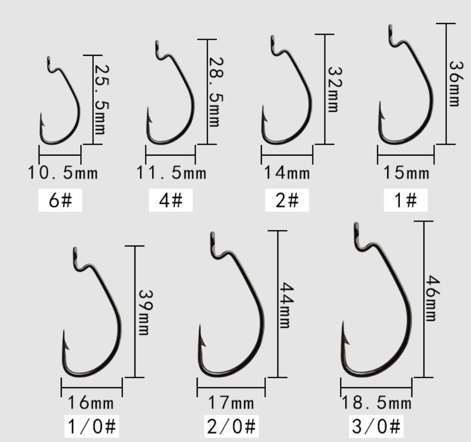 Cheery High Carbon Steel Worm Hooks for River Carp Fishing Texas Rig Soft Bait Wide Gap Design – Fishhook – view 2