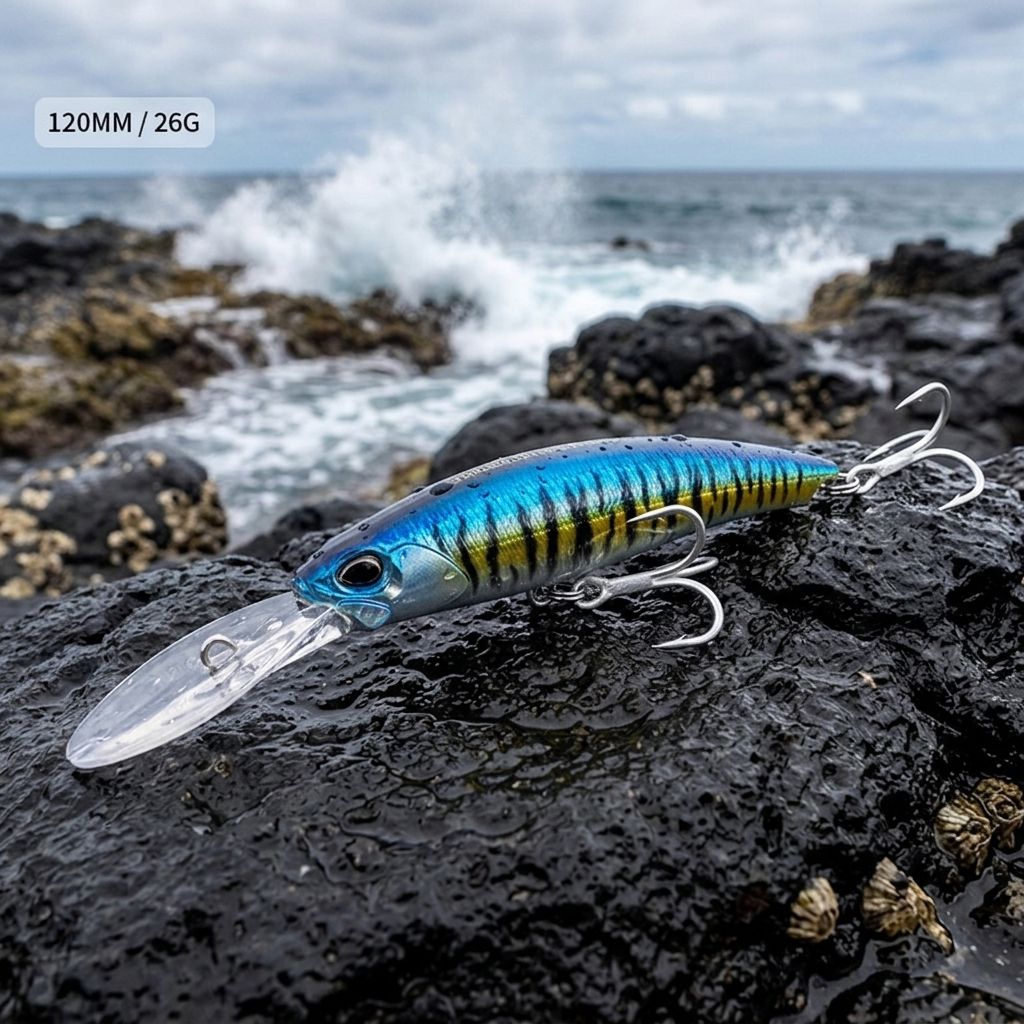 Deep Diving Floating Lure Long Bill Hard Bait ABS Material Fishing Hook for Freshwater Salmon Catfish – Hard Lure – view 2