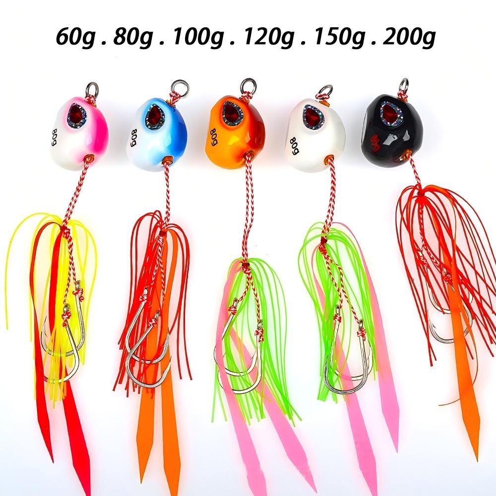 Cheery Alien Yan Yue 60200g Glow-in-the-Dark Lure Jig-Head Lead Bait for Zander Salmon Saltwater Sea Boat Fishing Beard-Style – Other Hard Lure – view 3