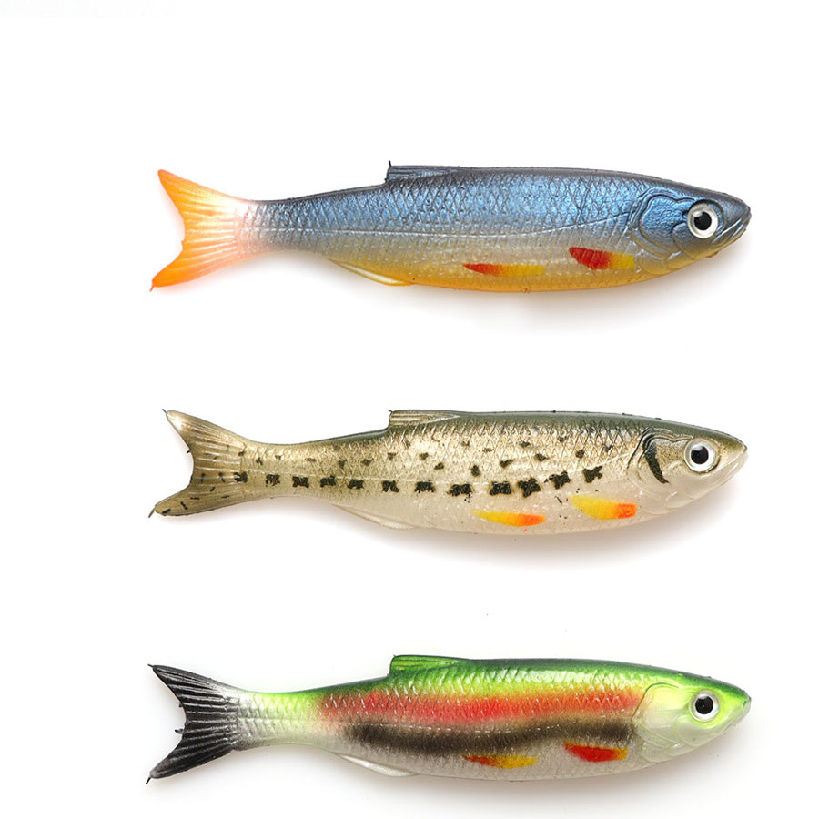 Cheery 9cm 7g 3D Eyes Tuna Trolling Lure Soft Plastic Silicone PVC Bait for Ocean Boat Fishing Snapper Bass Trout Wholesale · Original source photograph · specifications to confirm