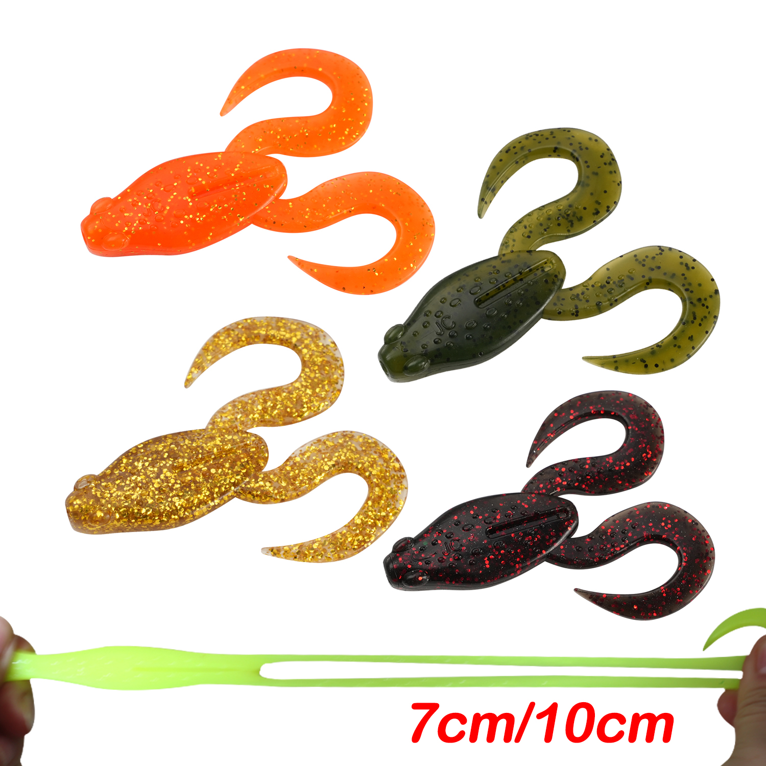 TPR Soft Bait 7cm 4pcs/10cm 3pcs 8.5g/15.3g Floating Freshwater Frog Lure 4pcs/10pcs Ocean Boat Fishing Artificial Soft Bait · Original source photograph · specifications to confirm