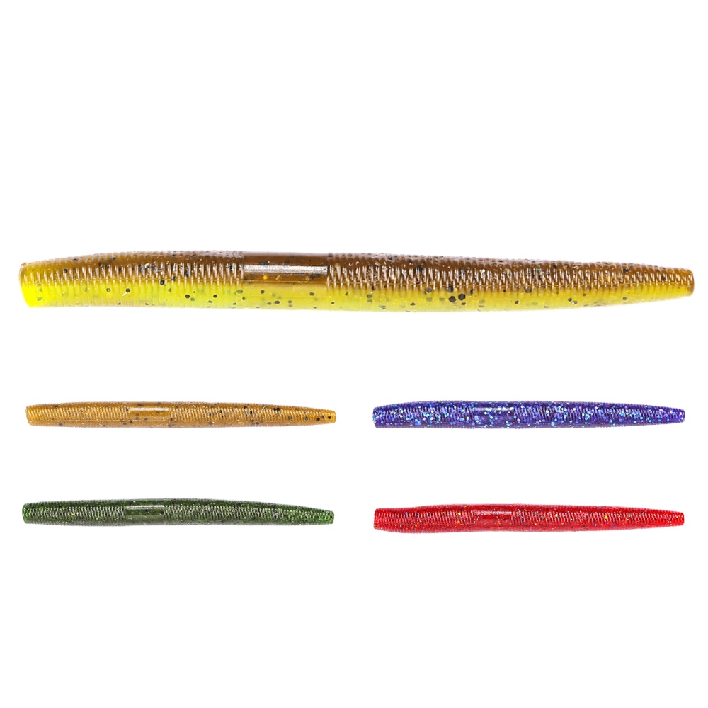 High-Density Noodle Worm Soft Bait Set 40-Piece Stainless Steel Sinking Black Pit Lure Artificial Soft Worm Salt-Added · Original source photograph · specifications to confirm