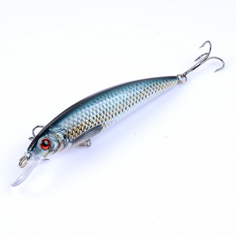 Fishing Lure Bionic Minnow Bass Trolling Artificial Hard Bait 11cm 13.4g Crankbait Wobblers 3D Eyes for Fishing Carp Pesca · Original source photograph · specifications to confirm