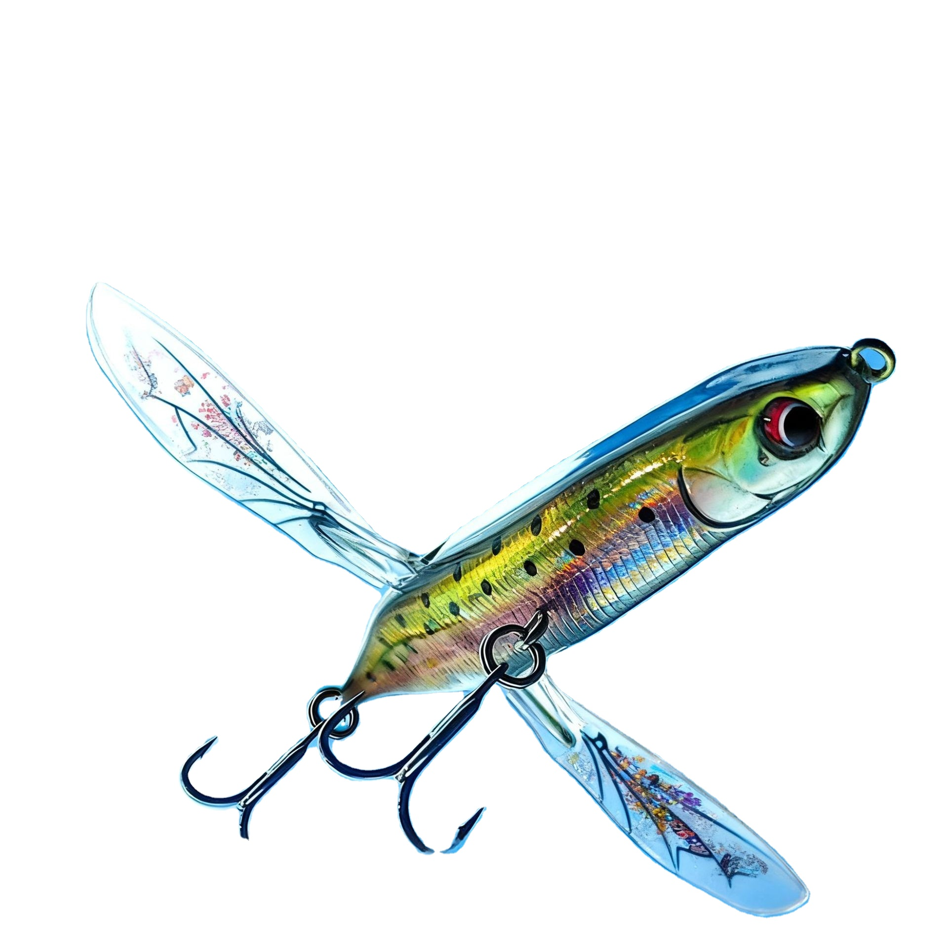 Custom Surface Tractor Dragonfly Fishing Bait Floating Swing Popper Hard Bait Lure Insect Fishing Gear Stainless Steel Perch · Original source photograph · specifications to confirm