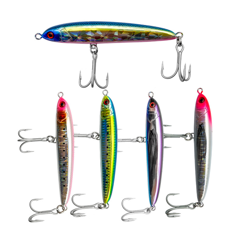 Stainless Steel Lure Long-Cast Sinking Pencil Bait Zigzag Swim Action Kingfish Grouper Spanish Mackerel Freshwater Fishing · Original source photograph · specifications to confirm