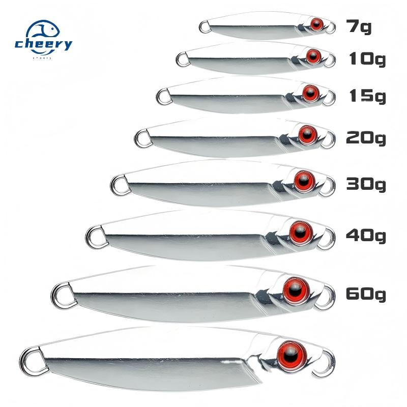 CHEERY 7g 10g 15g 20g 30g 40g 60g 80g Saltwater Freshwater Blade Fishing Metal Lure Sinking Jig Spoons · Original source photograph · specifications to confirm