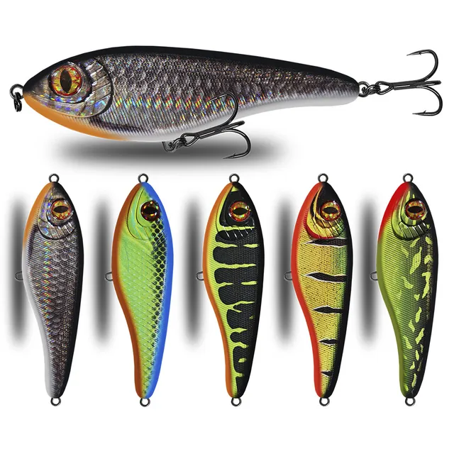 105/12cm Stainless Steel Submersible Gliding Swimming Style European Jerkbait Pike Bionic Artificial Hard Bait