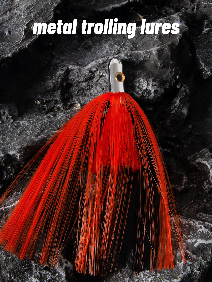 PP Swim Bait Artificial Hard Bait Tuna Trolling Lure with Nylon Hair for Sea Fishing · Original source photograph · specifications to confirm