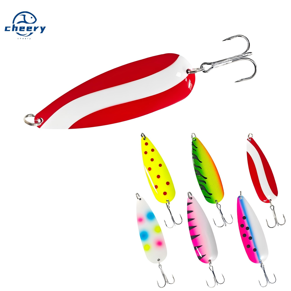 Cheery Fishing Spoon 5/8oz 7/8oz Freshwater Bass Pike Rolling Sinking Irong Metal Lure · Original source photograph · specifications to confirm