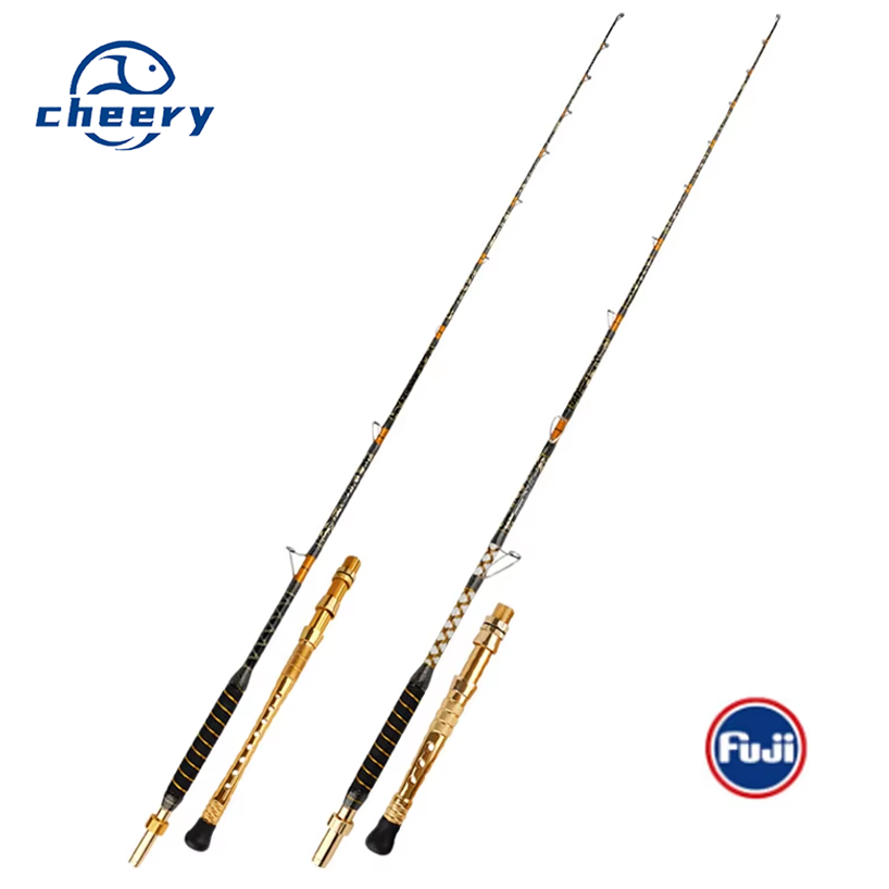 CHEERY1.68m 1.8m 1.98m 2.1m 2.4m 2.7m 2 Sections Metal Handle Fuji Guide Rings Power Super Hard Mackerel Boat Strong Fishing Rod · Original source photograph · specifications to confirm