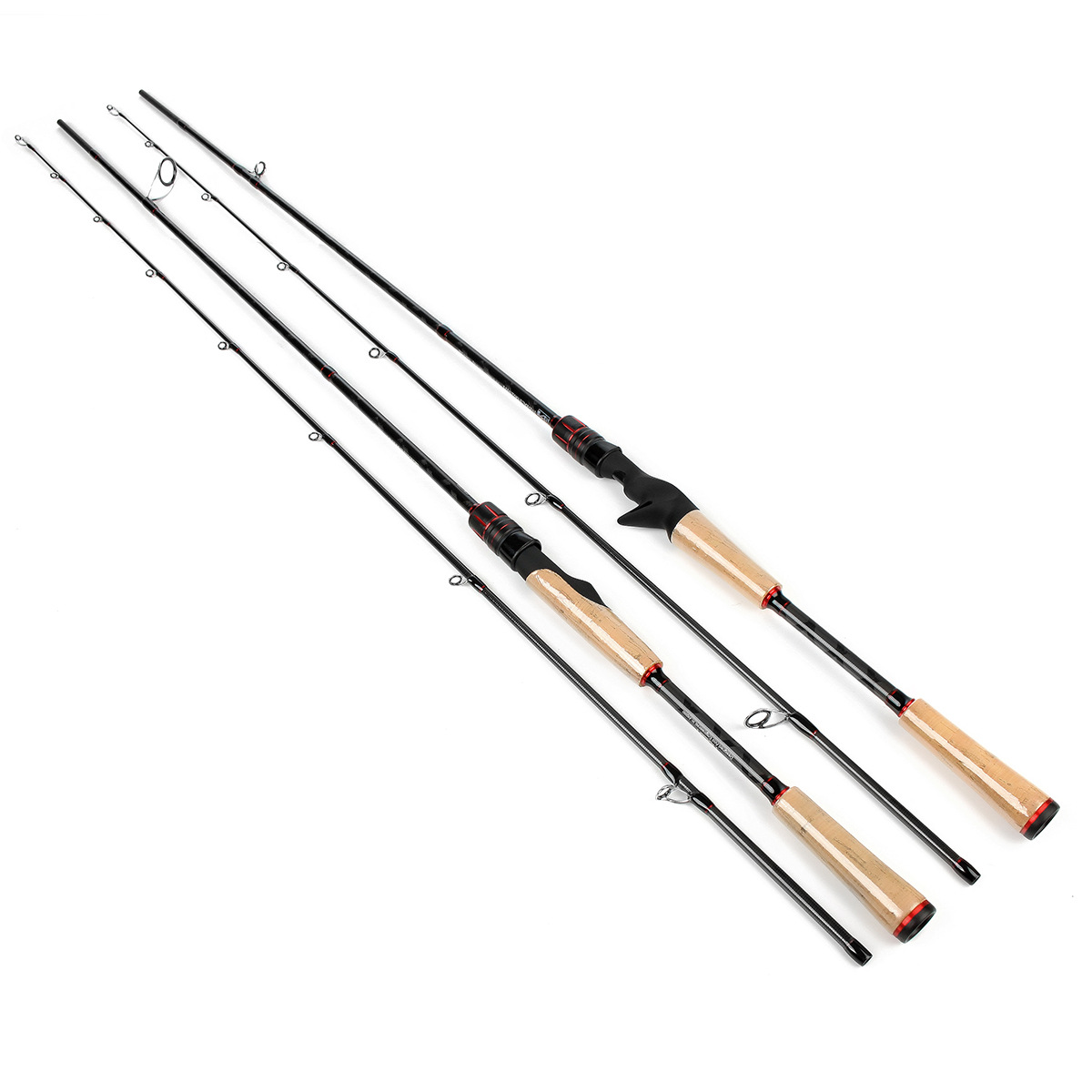 Road Rod Long-Cast Fishing Rod with Quick Adjustment Gun Straight Handle Carbon 2 Sections Hard Action · Original source photograph · specifications to confirm