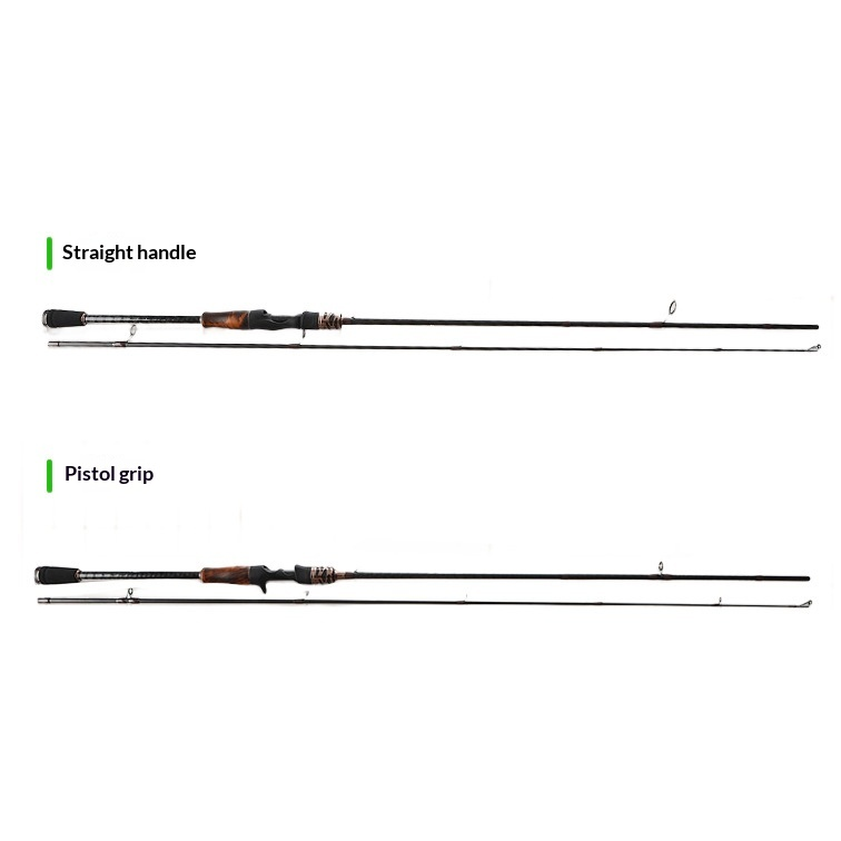 Solid Wood Handle Full Size Universal Luya Rod Carbon Fiber Lure Fishing Rod ML Hard Action Road Sliding Spot Wholesale · Original source photograph · specifications to confirm