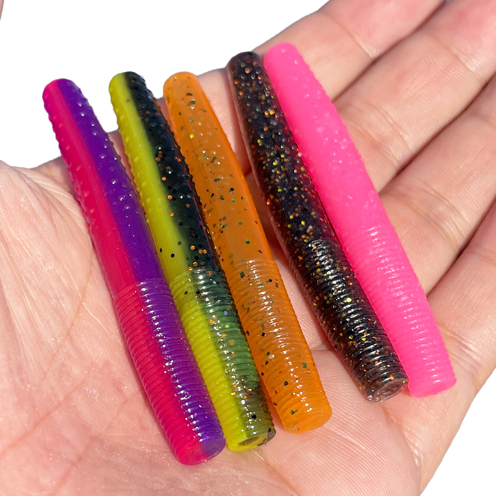Spinpoler Soft Worm Senko Finesse TPR Ned Worm Rig 2.75" Stickbait Fishing Lures Swim Bait River Saltwater Swimbait Bass Pike · Original source photograph · specifications to confirm