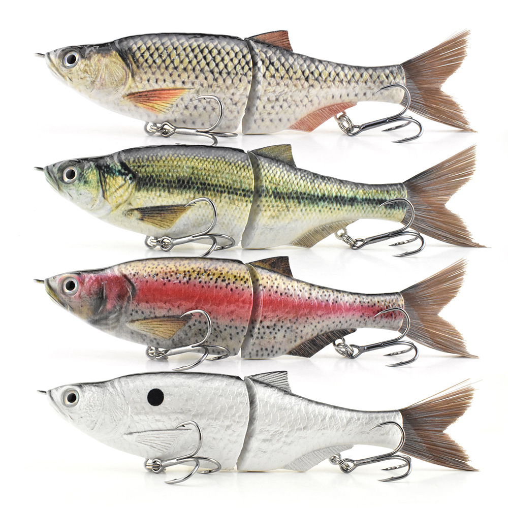 Sea Fishing Saltwater Fish Lifelike 3D Carved Fish Scales Surface Simulation Bionic Artificial Hard Bait Lure Brown Plastic Tail · Original source photograph · specifications to confirm