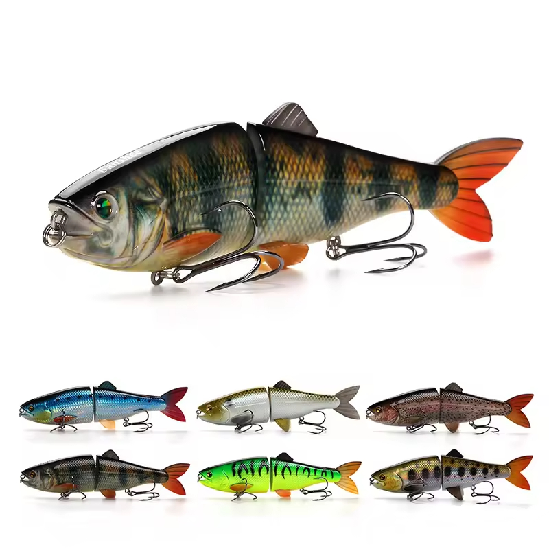 Cheery Gliding Bait Jointed Swimming Lure with Hook for Trolling Suit Jig Bait Fishing Kit for Perch and Bream in River · Original source photograph · specifications to confirm